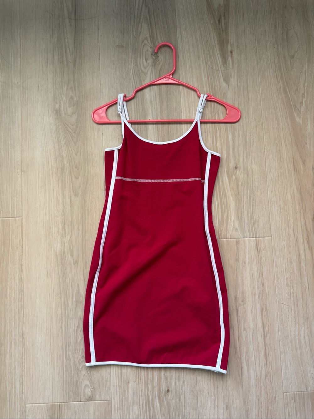 Forever 21 Red Slip Dress with White Trim